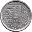 Moeda de R$0,50 de 1998 Reverso